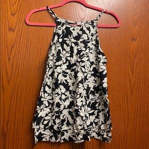 Francesca’s black and white floral blouse